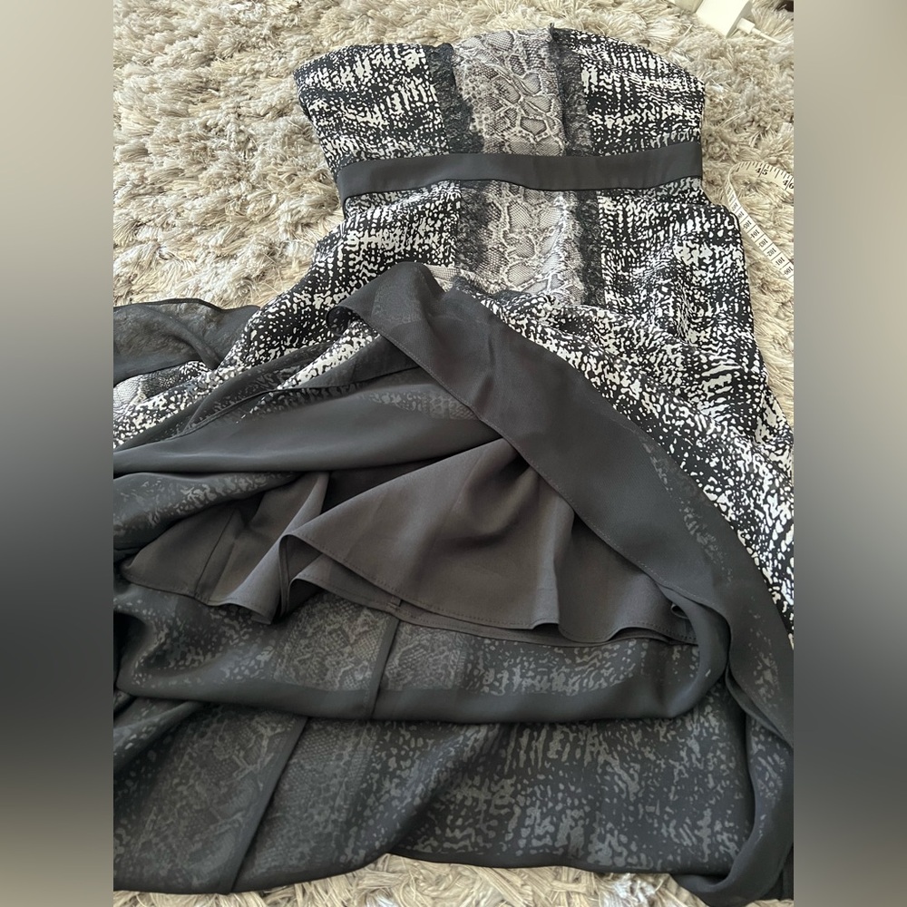 NEW BCBGMaxAzria “Sienna” Black & Gray High-Low Dress – Size 0 - Picture 14 of 16